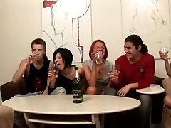 3 movies - Red haired bimbo shamelessly gets pounded by three pistons on working cam